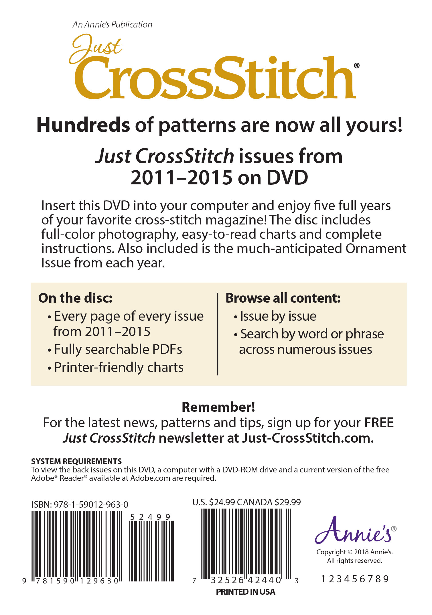 Just Crossstitch 2011-2015 Collection DVD